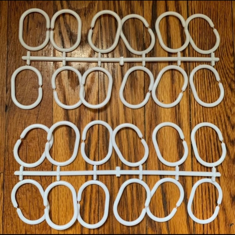 Shower curtain hooks